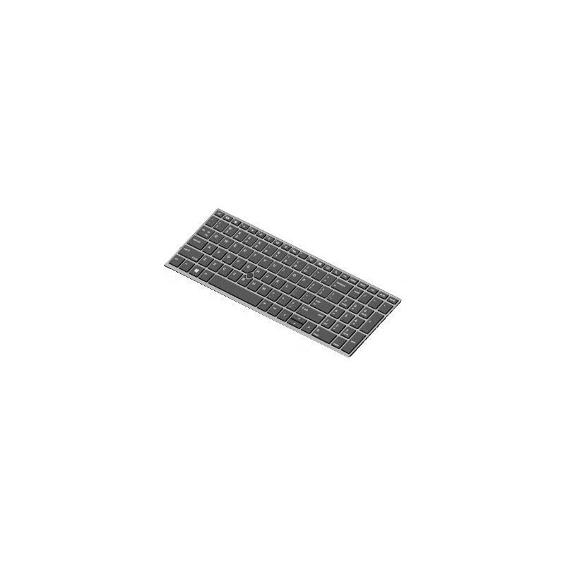 Teclado HP L14367-001 INGLÉS EEUU (QWERTY), International English Keyboard USA EliteBook 850 G5 G6 755 G5 ZBook 15U G5 G6 Plata