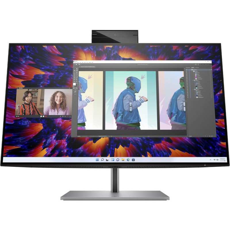 HP Z24m G3 23.8" QHD Conferencing Monitor Silver (2560x1440), HA, TI, PI, SW, DP, HDCP, VESA, Speakers, CAM [Demo]