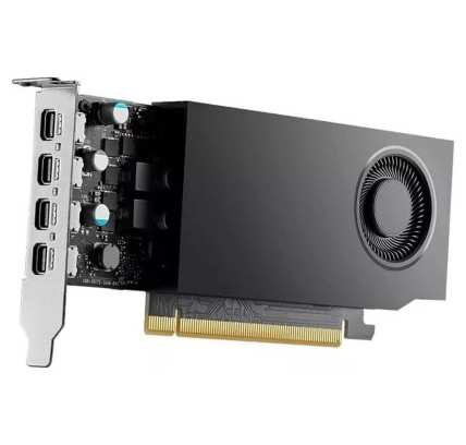 Nvidia RTX A400 4GB PCI-e 4.0 x8 4x MiniDP 1.4a, 768 Cuda Cores, Single Slot, 50W [Nuevo] HP - 1