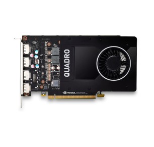 HP Nvidia Quadro P2200 5GB PCI-E x16 Quad Head FH 1280 CudaCores, 4xDP 1.4, X, Single Slot, 75Watt [Reacondicionado Grado A] HP 