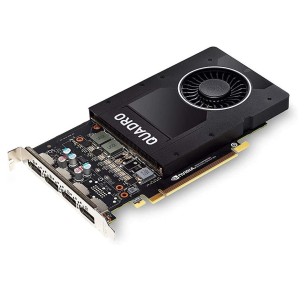HP Nvidia Quadro P2200 5GB PCI-E x16 Quad Head FH 1280 CudaCores, 4xDP 1.4, X, Single Slot, 75Watt [Reacondicionado Grado A] HP 