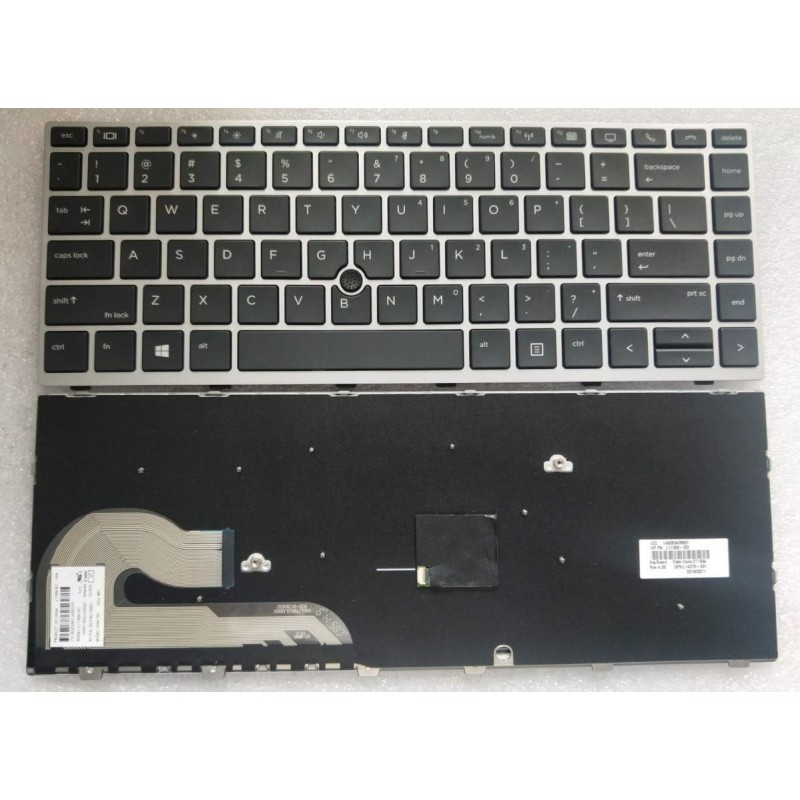 Teclado HP L11307-091 NORUEGO (QWERTY) EliteBook 840 G5 G6 Dualpoint Retroiluminado Negro [Reacondicionado Grado A]