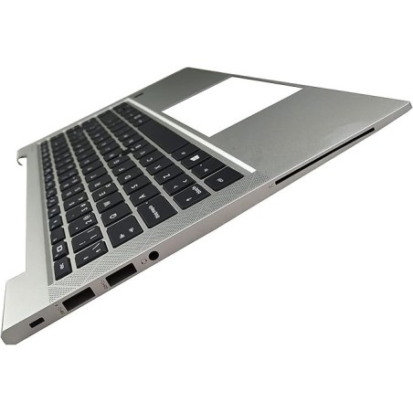 Teclado HP M214377-BG1, M363112-BG1, MM51616-BG1 SUIZO (QWERTZ), Swiss Keyboard EliteBook 745 840 845 G7 G8, PALMREST Plata HP -