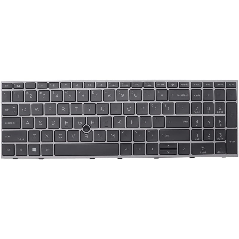 Teclado HP L97968-B31, L97967-001, M17094-001 INGLÉS EEUU (QWERTY), International English Keyboard USA ZBooK Fury 15 G7 G8 Gris