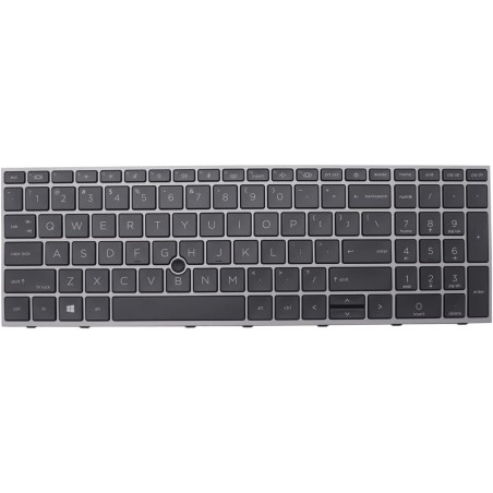 Teclado HP L97968-B31, L97967-001, M17094-001 INGLÉS EEUU (QWERTY), International English Keyboard USA ZBooK Fury 15 G7 G8 Gris 