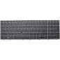 Teclado HP L97968-B31, L97967-001, M17094-001 INGLÉS EEUU (QWERTY), International English Keyboard USA ZBooK Fury 15 G7 G8 Gris