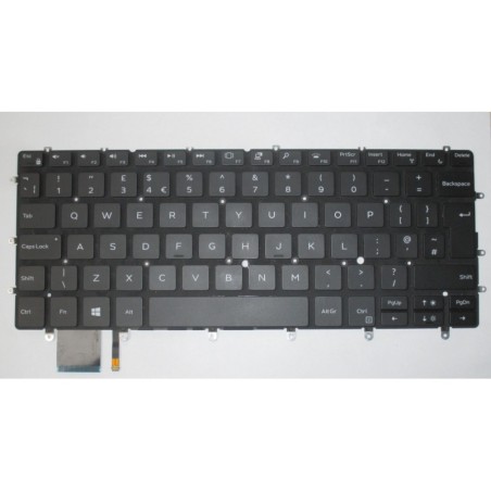 Teclado Dell 082FHM INGLES UK (QWERTY), English Keyboard UK XPS 13 7390, 9370, 9380 7390 Negro Retroiluminado Dell - 1
