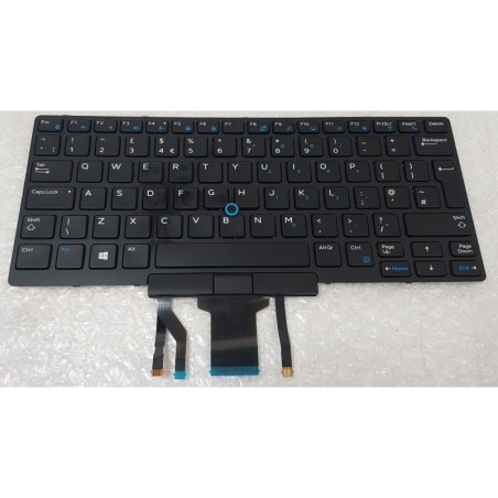 Teclado Dell 0W93F7 INGLES UK (QWERTY), English Keyboard UK E5450 E5470 5480 5490 E7450 E7470 7480 7490 Negro Retroiluminado Del