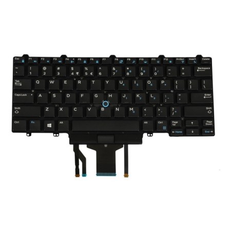 Teclado Dell 0F2X80 INGLES EEUU (QWERTY), International English Keyboard USA Latitude E7450 E7470 E5450 E5470 E4590, Retroilumin