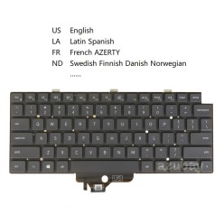Teclado Dell 018YPJ, 0J8C2M, INGLES INTERNACIONAL EEUU (QWERTY), International English Keyboard USA Latitude 5320 5330 5340 7320