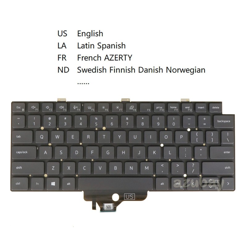 Teclado Dell 018YPJ, 0J8C2M, INGLES INTERNACIONAL EEUU (QWERTY), International English Keyboard USA Latitude 5320 5330 5340 7320