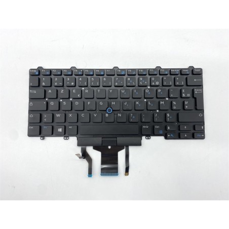 Teclado Dell 0C5YKV FRANCES (AZERTY), Clavier Français Latitude E5450 5450 E5470 E7450 E7470 5480 7480 Negro Retroiluminado Dell