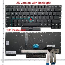 Teclado Lenovo SN20R66138, SN20R66138 INGLES UK (QWERTY), English Keyboard UK ThinkPad T490s Retroiluminación Negro Lenovo - 1