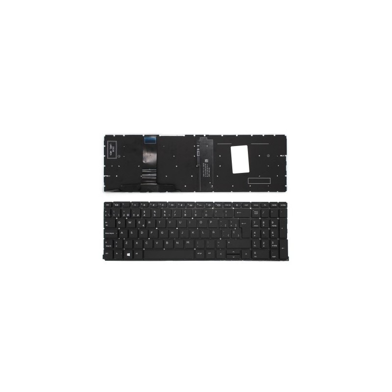 Teclado HP SN6195BLZ INGLÉS EEUU (QWERTY), English Keyboard Probook 450 455 650 G8, PALMREST, Plata