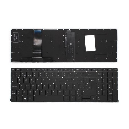 Teclado HP SN6195BLZ INGLÉS EEUU (QWERTY), English Keyboard Probook 450 455 650 G8, PALMREST, Plata HP - 1
