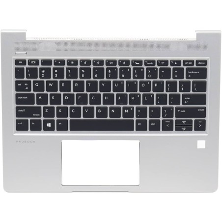 Teclado HP L44548-001 Inglés EEUU (QWERTY), International English Keyboard PROBOOK 430 435 G6 G7 No Retroiluminado Plata palmre 