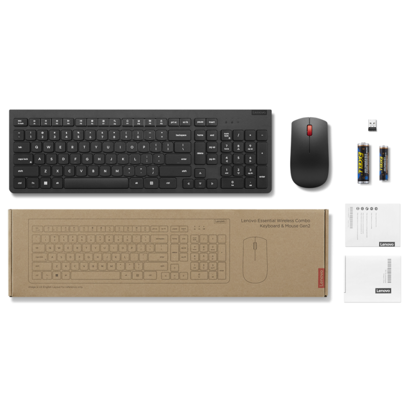 Lenovo Essential G2 Teclado + Ratón Inalámbrico QWERTY ESPAÑOL [Reacondicionado Grado A]