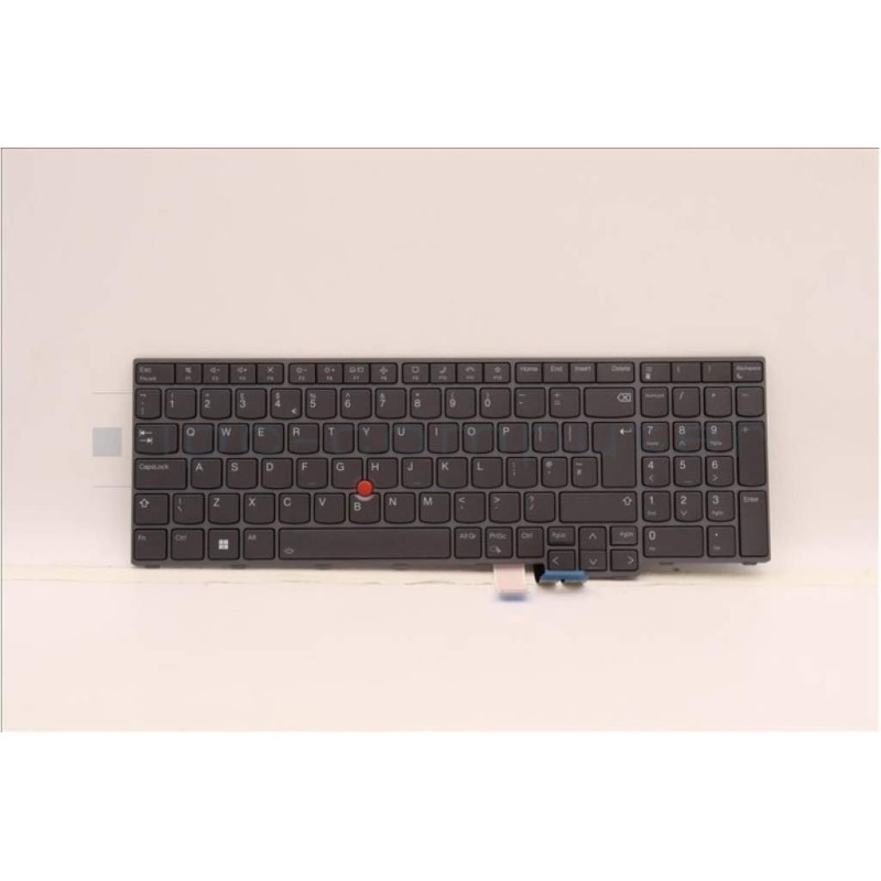 Teclado Lenovo 5N21F39381 ALEMÁN (QWERTZ), Deutsche Tastatur, ThinkPad P16 G1 G2, Retroiluminación Negro