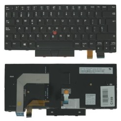 Teclado Lenovo 01HX465 BELGA (AZERTY), Clavier Belge ThinkPad T470, T480 Retroiluminado Negro [Reacondicionado Grado A] Lenovo -
