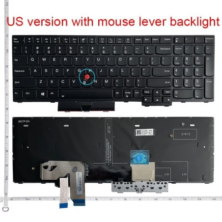 Teclado Lenovo SN20Z74795, 5N20Z74795 FRANCÉS (AZERTY), Clavier français, ThinkPad P15 P17, T15G G1, Retroiluminado Negro Lenovo