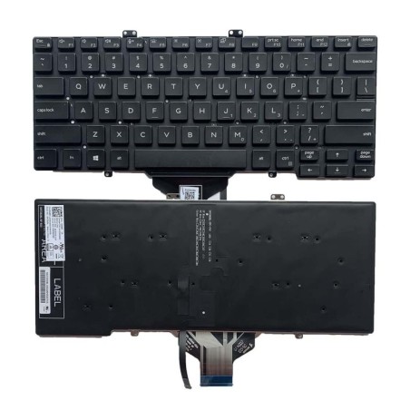 Teclado Dell 07D2R0 INGLES UK (QWERTY),ENGLISH KEYBOARD Latitude 7400/5400/5401/5410 Retroiluminado Negro Dell - 1