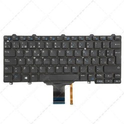 Teclado Dell 012FJ6 ESPAÑOL LATINO (QWERTY), Teclado Latino Latitude E5250 5250 E5270 E7250 7250 E7270 3160 3150 7350 Negro Ret 