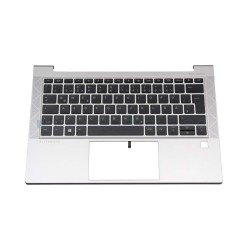 Teclado HP L85737-001 US (QWERTY), International English Keyboard USA EliteBook 730 830 G7 Retroiluminado Plata Palmrest HP - 1
