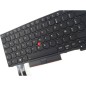 Teclado Lenovo 5N21B08383 FRANCES (AZERTY), Clavier Français Thinkpad T14 P14s G1 G2 Retroiluminado Gris