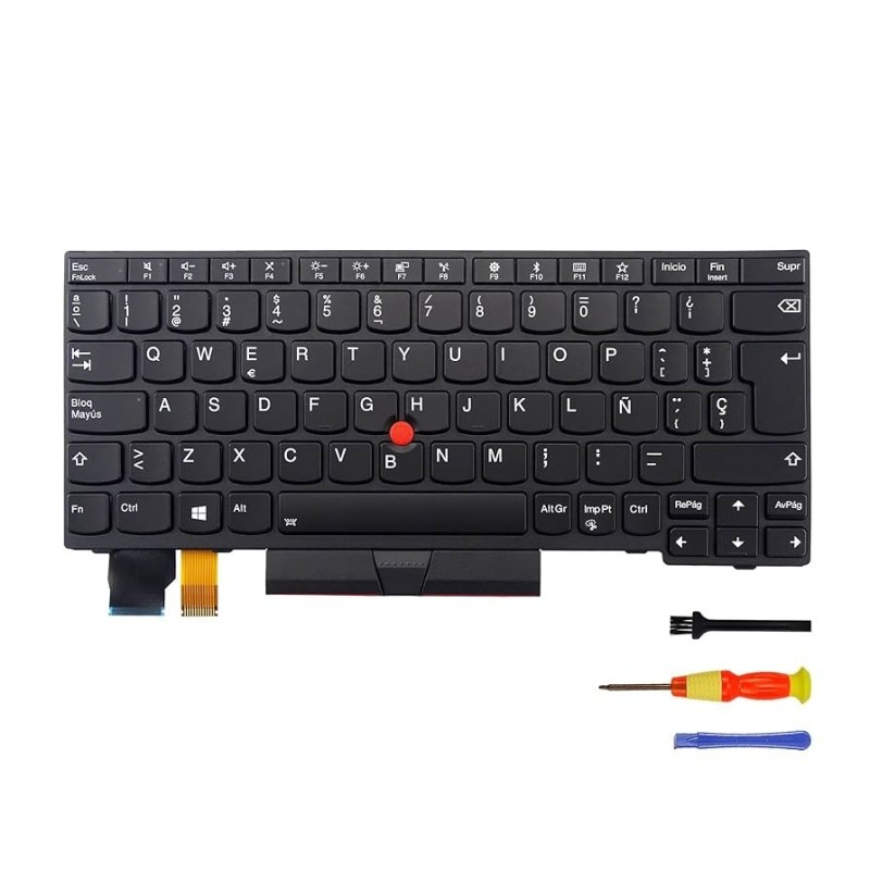 Teclado Lenovo SN20P33922AB Thinkpad L13 G1 FRANCES (AZERTY), Clavier Français, retroiluminado [Reacondicionado Grado A]