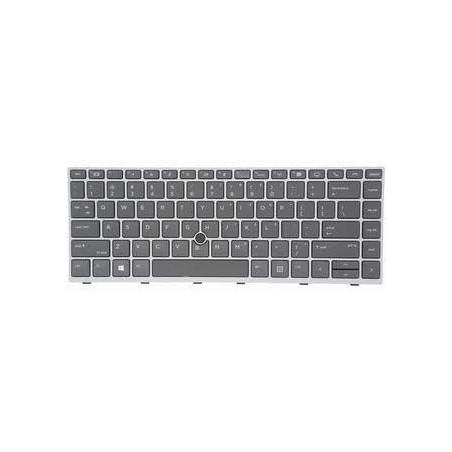 Teclado HP L14379-001 INGLÉS EEUU (QWERTY), International English Keyboard USA EliteBook 745 840 G5 G6 Plata HP - 1
