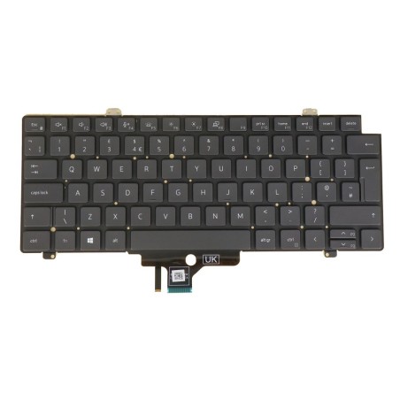 Teclado Dell 0G7FK7 INGLES UK (QWERTY), Latitude 7420/7430/7520/7530 Retroiluminado Negro [Reacondicionado Grado A] Dell - 1
