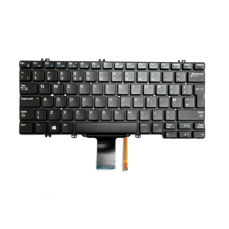 Teclado Dell 0JF8W7 INGLES UK (QWERTY), LATITUDE 5280 5290 7380 7390 7290 Retroiluminado Negro [Reacondicionado Grado A] Dell - 