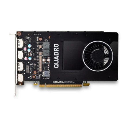 NVIDIA Quadro P2200 5GB PCI-E x16 Quad Head FH 1280 CudaCores, 4xDP 1.4, X, Single Slot, 75Watt HP - 1