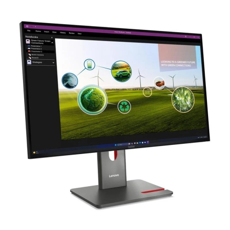 Lenovo ThinkVision P27Q-40 27"QHD IPS 120Hz Black (2560x1440), HA, TI, SW, DP, H DMI, USB-C, KVM, eKVM