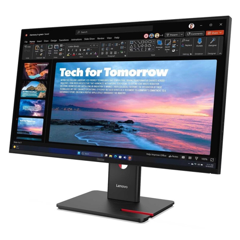 Lenovo ThinkVision T27QD-40 27" QHD USB-C display (2560x1440), HA, TI, SW, DP, H DMI, USB-C, RJ-45