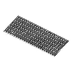 HP-Rücklicht-Tastatur Silber QWERTY Neu konditioniert