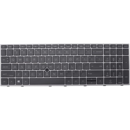 Teclado HP para ZBook Fury 15 G7 G8 QWERTY Inglés EE.UU. Gris [R4]